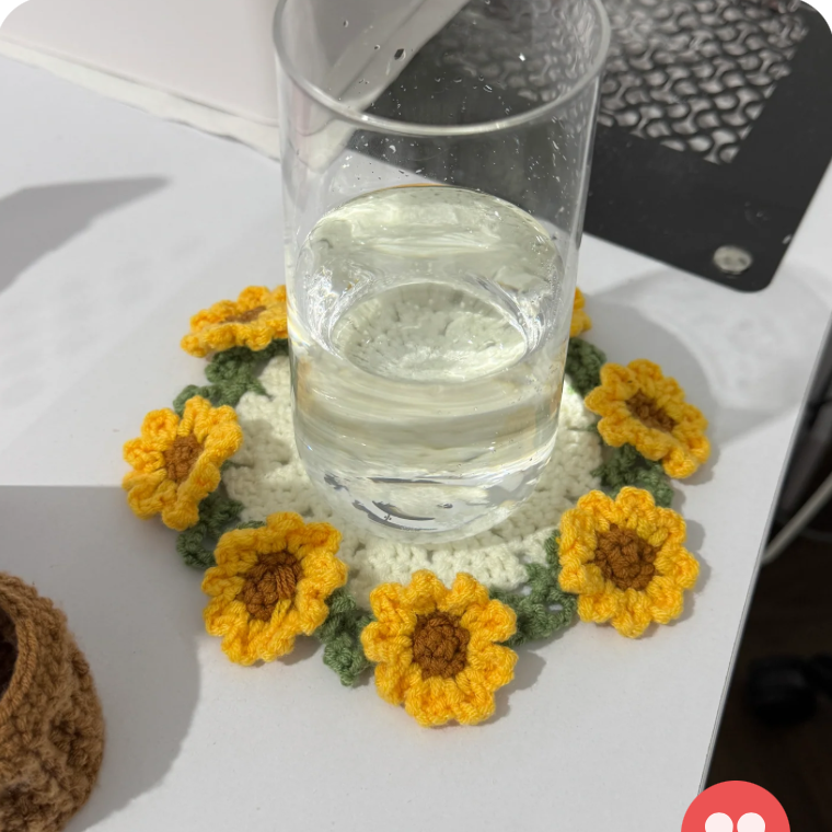 El Yapımı Tığ İşi Bardak Altlığı